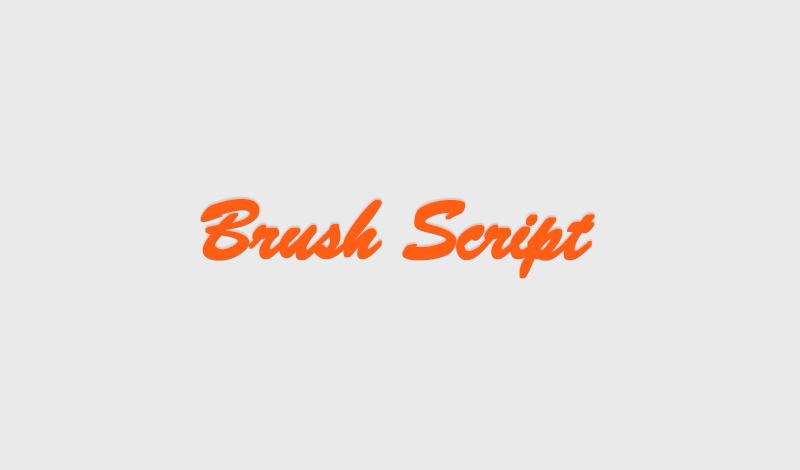 brush script font