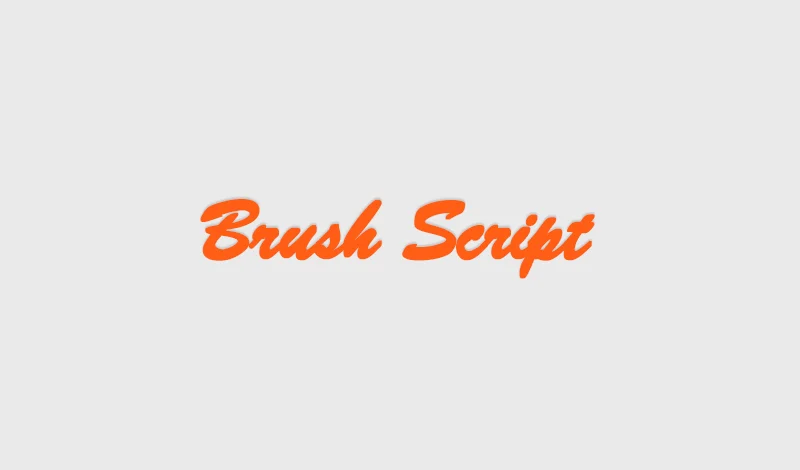 brush script font