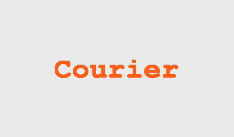 Courier font