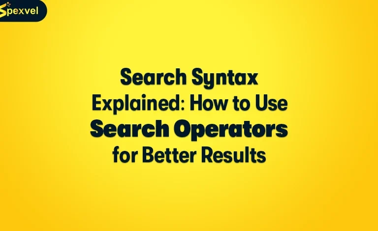 Search-Syntax search syntax