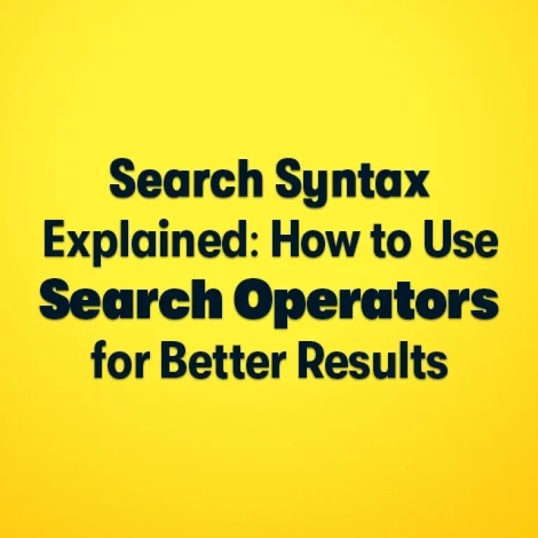 search syntax